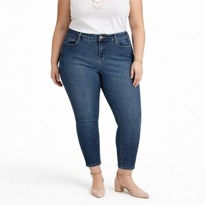 Torrid Denim Skinny Jeans Women 16S Short Medium Wash Stretch